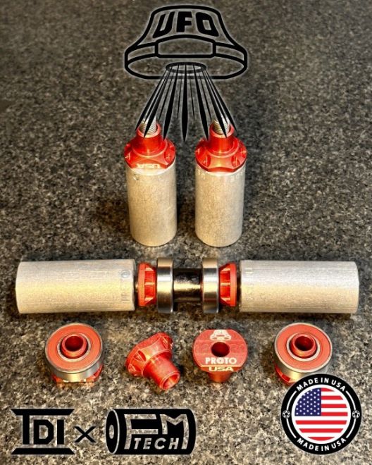 Proto UFO Rear Wheel Adapters 12/30mm Red