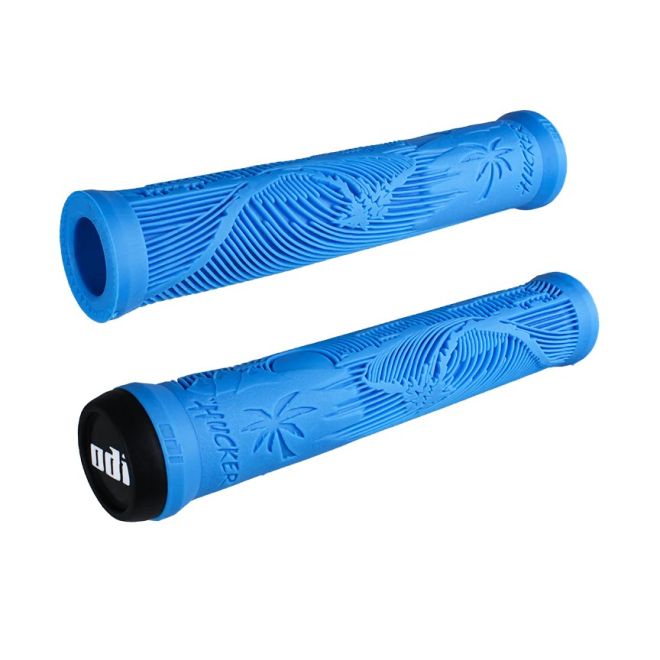 ODI Hucker Signature Flangeless Grips Light Blue