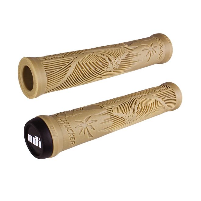 ODI Hucker Signature Flangeless Grips Sand