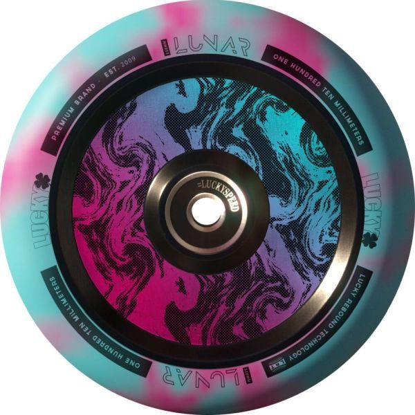 Lucky Lunar Hollow Wheel 110 Rush Pink Blue Swirl