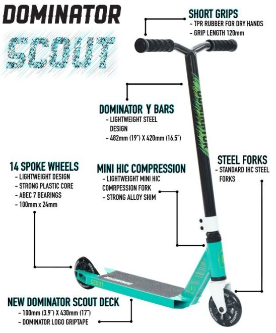 Dominator Scout Scooter Red White