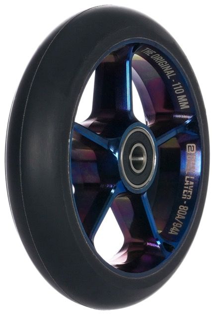 Black Pearl Original Double V3 110 Wheel Chrome Blue